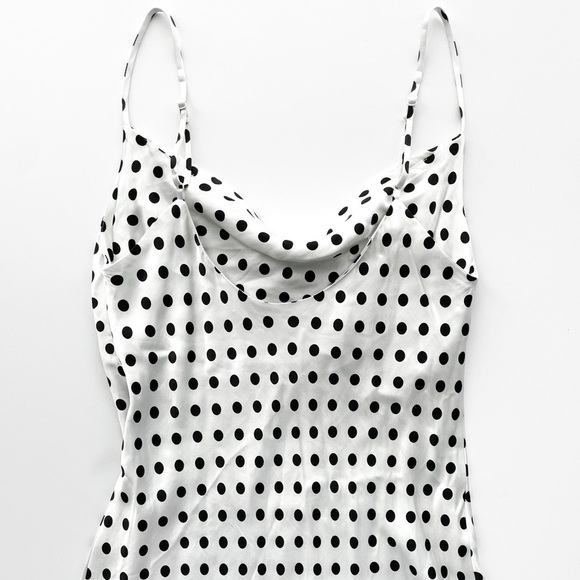 Zara Satin Polkadot Midi Slip Dress - Picture 11 of 13